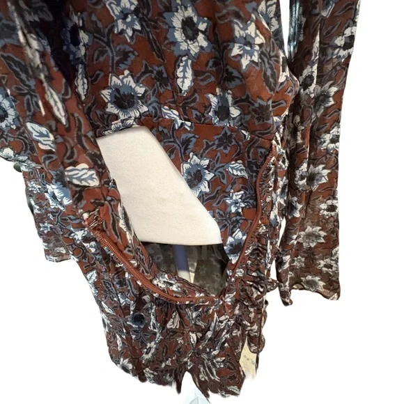 veronica beard anjali silk dress Veronica Beard 12 silk wrap top ruched skirt dress. Anjali ruffle floral flirty
